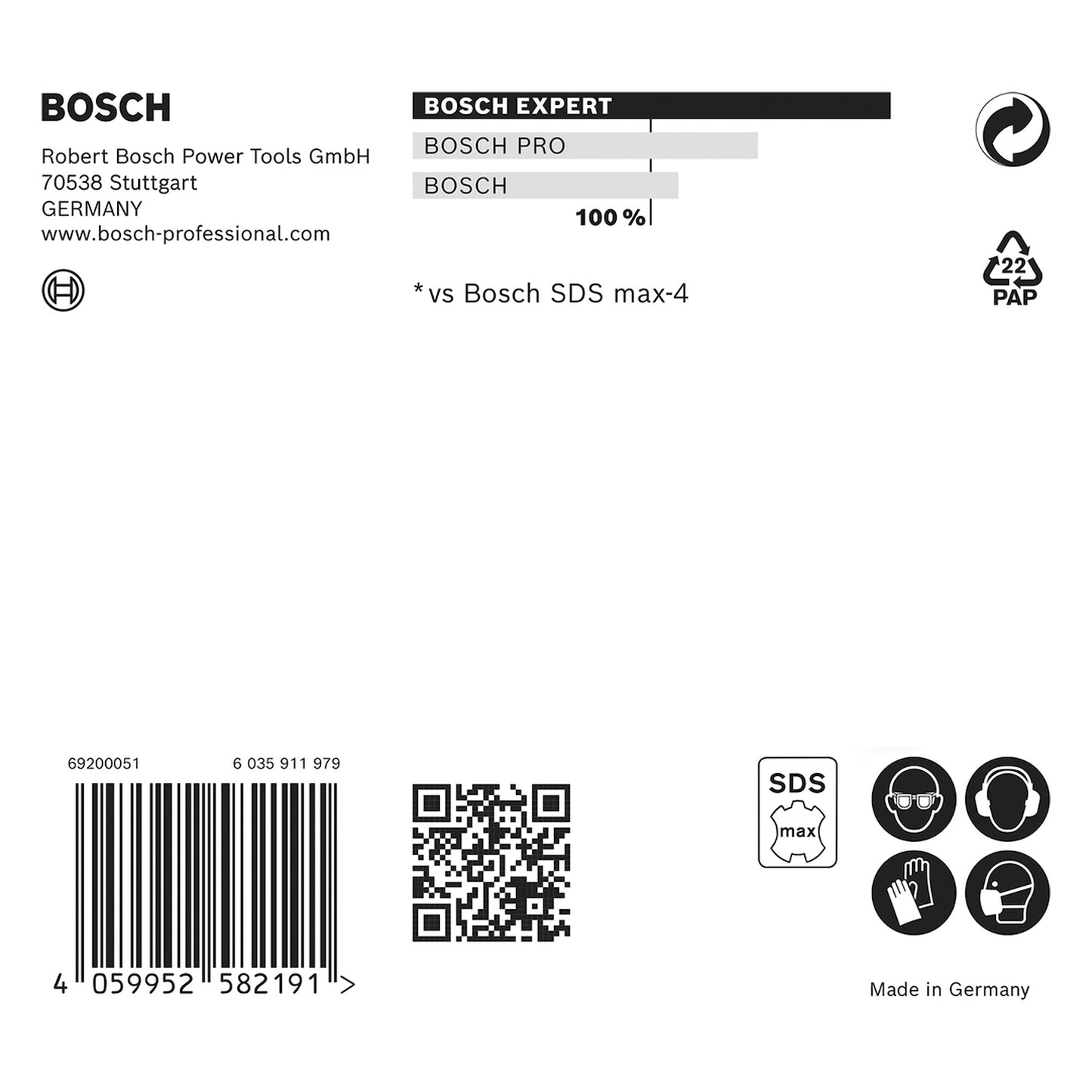 Broca para concreto Bosch EXPERT SDS Max-8x Ø1-1/8x16x20