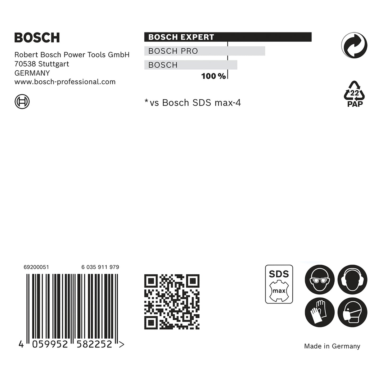 Broca para concreto Bosch EXPERT SDS Max-8x Ø1-1/4x31x36