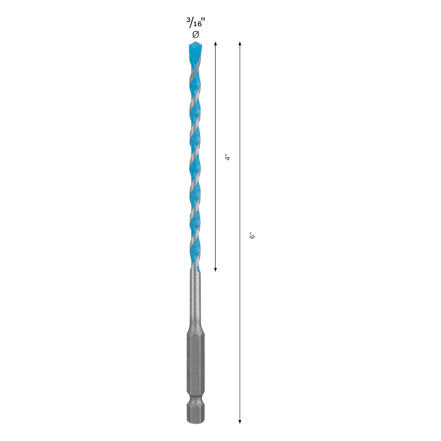 Broca Bosch EXPERT HEX-9 Multiconstruction Ø3/16X4X6