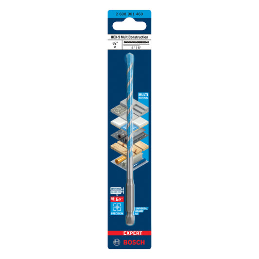 Broca Bosch EXPERT HEX-9 Multiconstruction Ø1/4X4X6