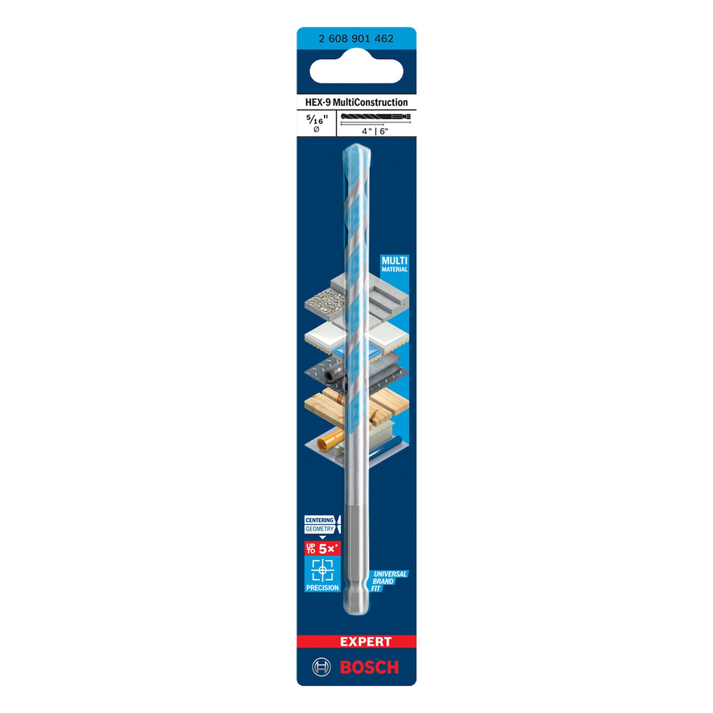 Broca Bosch EXPERT HEX-9 Multiconstruction Ø5/16X4X6