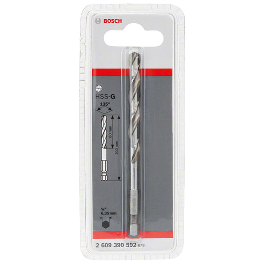 Broca centradora Bosch para adaptador Q-lock HSS-G Ø 6x100 mm