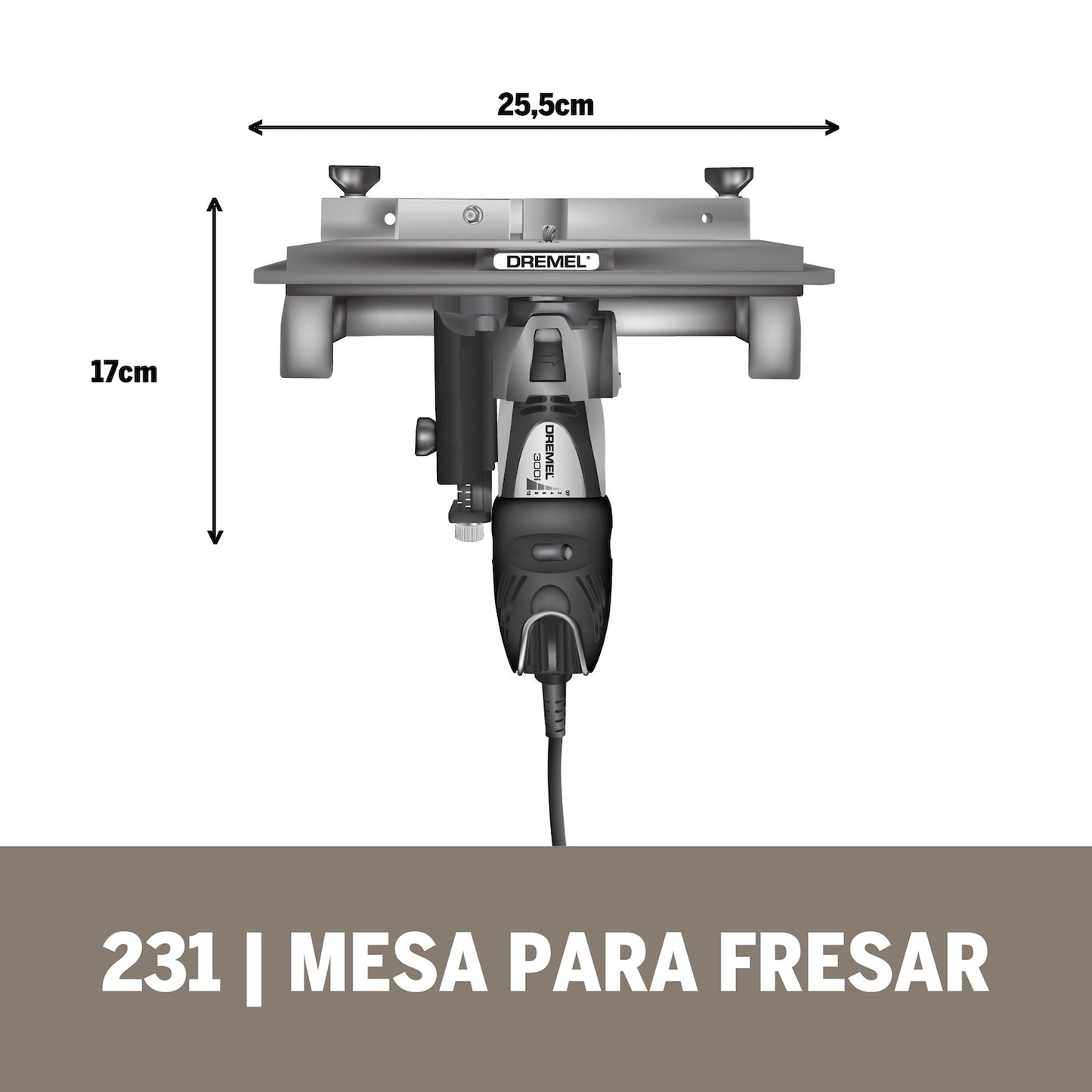 Dremel Acople De Mototool - Mesa Fresadora/Router (Modelo 231)