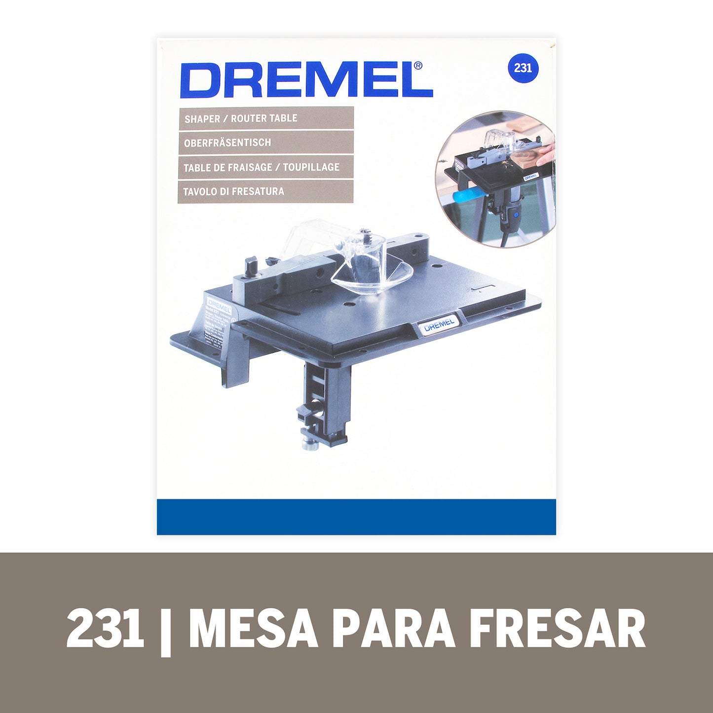 Dremel Acople De Mototool - Mesa Fresadora/Router (Modelo 231)