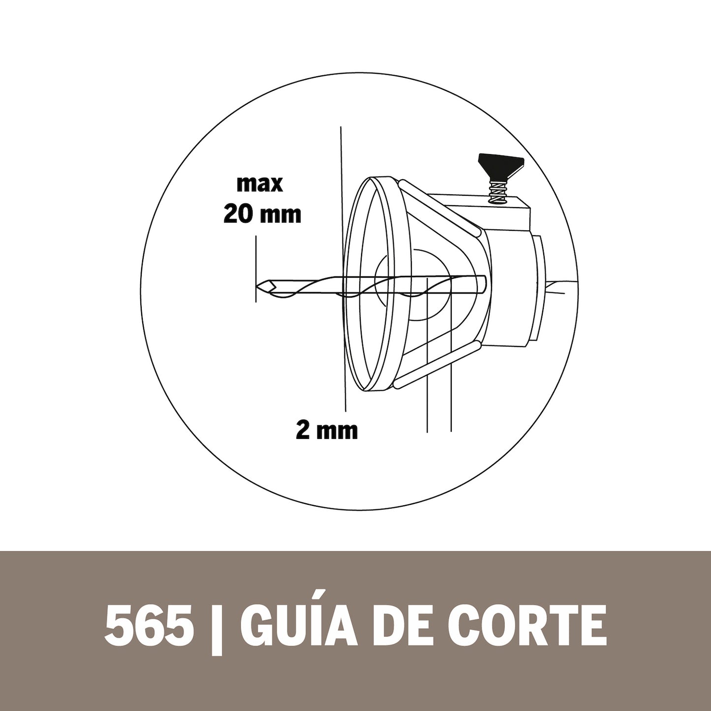 Dremel Acople De Mototool - Guía De Corte Con 3 Brocas De Corte de Madera, Plástico, Fibra De Vidrio, Drywall, Yeso, Laminado y Aluminio (Modelo 565)