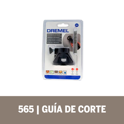 Dremel Acople De Mototool - Guía De Corte Con 3 Brocas De Corte de Madera, Plástico, Fibra De Vidrio, Drywall, Yeso, Laminado y Aluminio (Modelo 565)