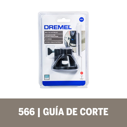Dremel Acople De Mototool - Guía De Corte con 1 Broca De Corte para azulejo (Modelo 566)