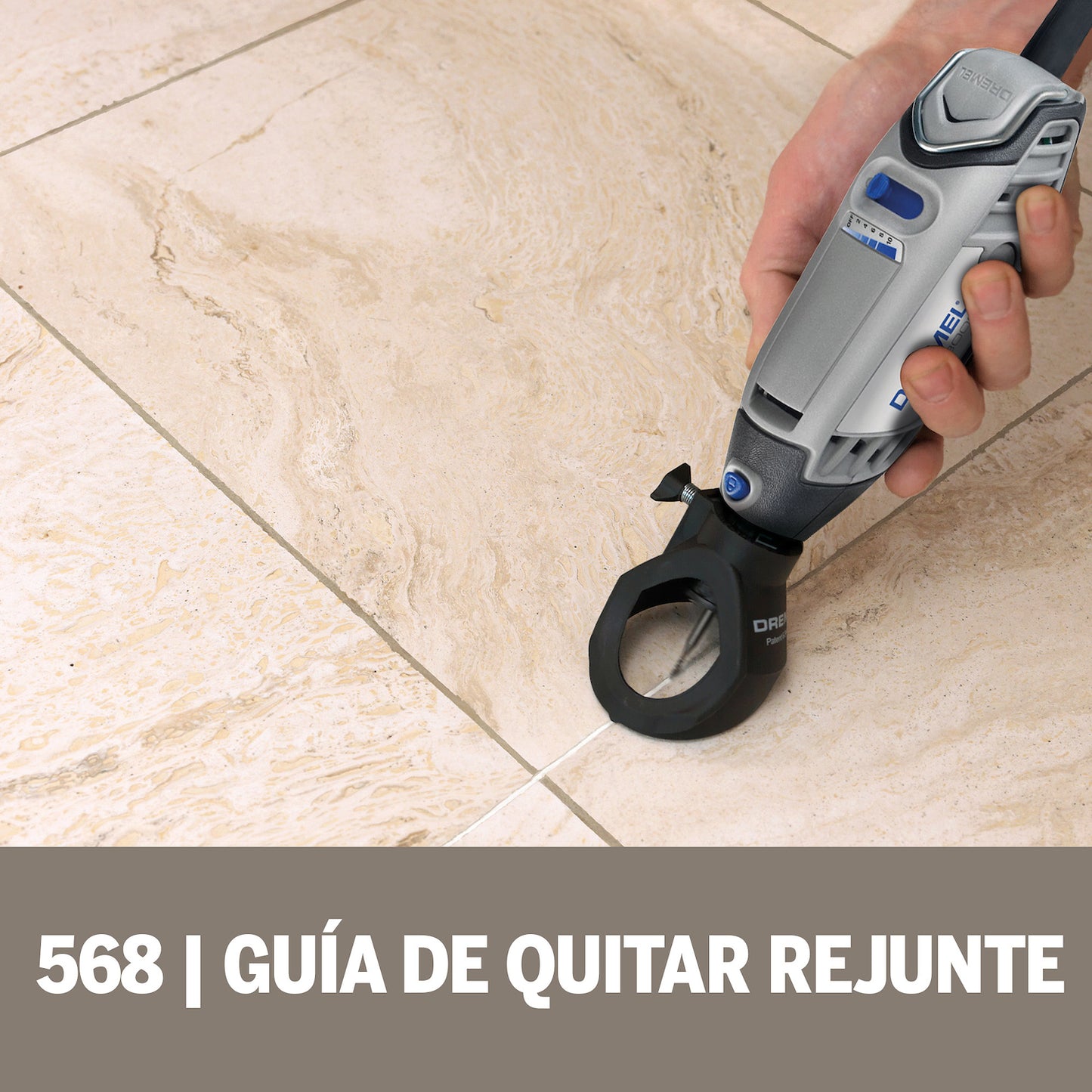 Dremel Acople De Mototool - Guía Para Quitar Rejunte Con 1 Broca (Modelo 568)