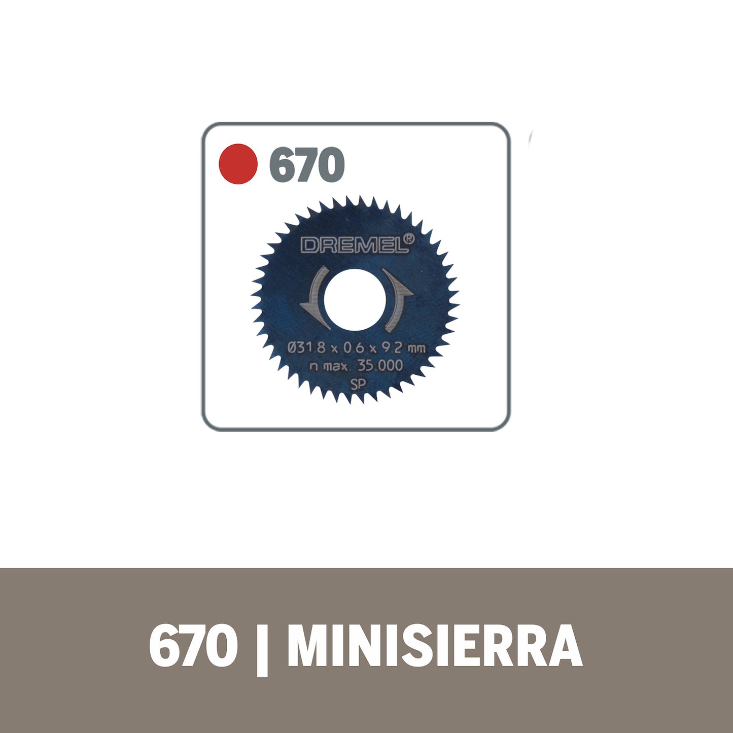 Dremel Acople De Mototool - Minisierra Con 1 Disco (Modelo 670)