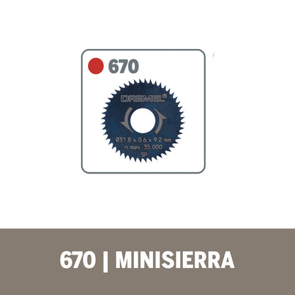 Dremel Acople De Mototool - Minisierra Con 1 Disco (Modelo 670)