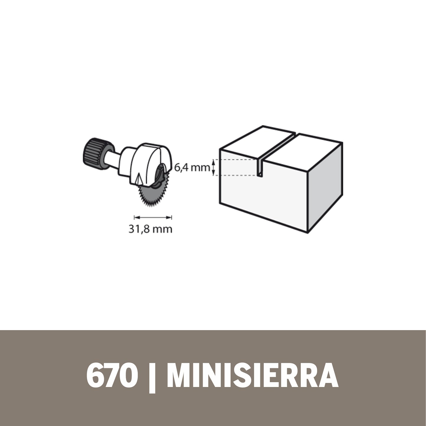 Dremel Acople De Mototool - Minisierra Con 1 Disco (Modelo 670)