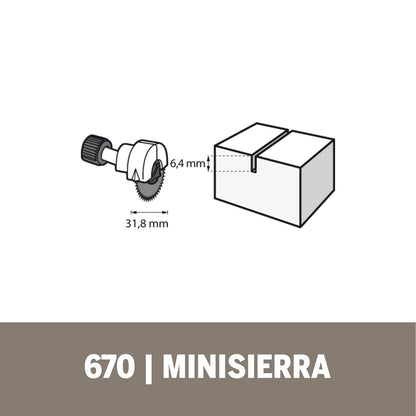 Dremel Acople De Mototool - Minisierra Con 1 Disco (Modelo 670)