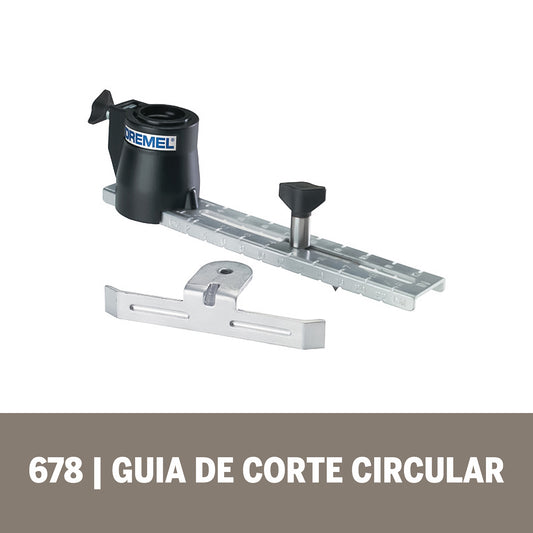 Dremel Acople De Mototool - Guía De Corte Circular y Recto con 1 Broca Multiuso (Modelo 678)
