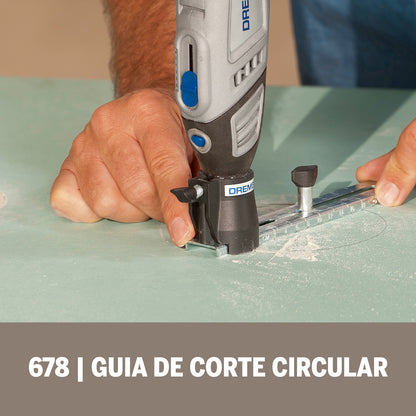 Dremel Acople De Mototool - Guía De Corte Circular y Recto con 1 Broca Multiuso (Modelo 678)