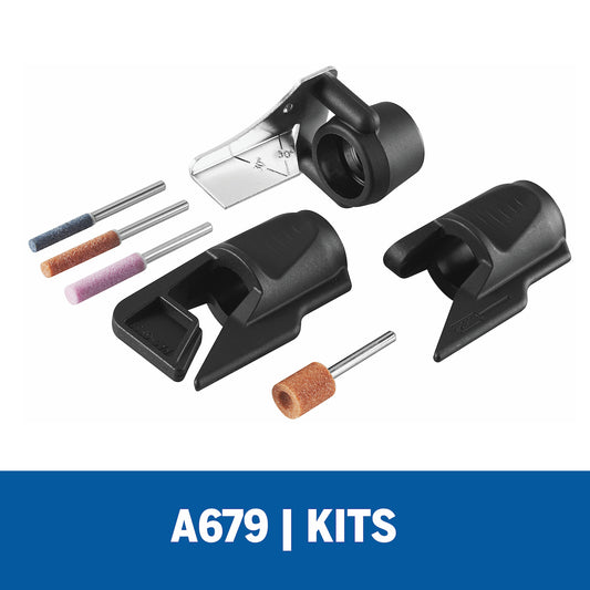 Dremel Acople De Mototool - Afilador De Motosierra, Cortadora De Césped y Herramientas De Jardín - 7 Piezas (Modelo A679)