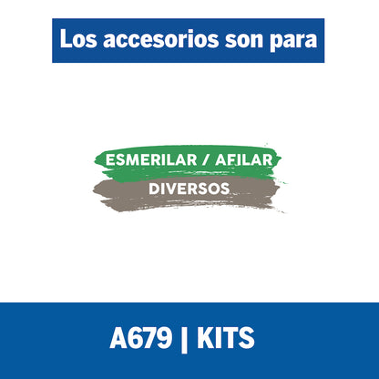 Dremel Acople De Mototool - Afilador De Motosierra, Cortadora De Césped y Herramientas De Jardín - 7 Piezas (Modelo A679)