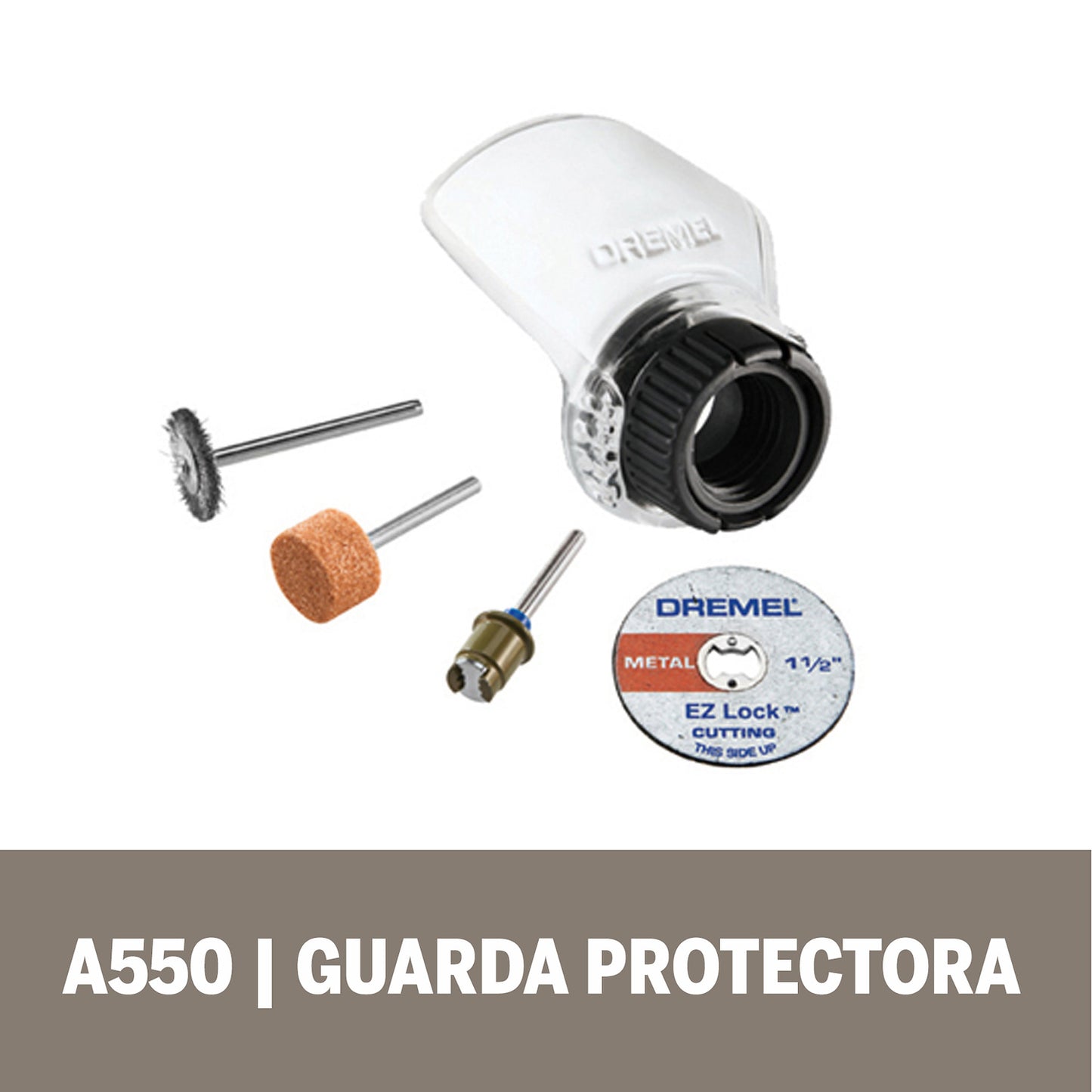 Dremel Acople De Mototool - Protector/Escudo De Desechos y Chispas - 5 Piezas (Modelo A550)