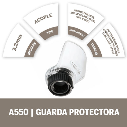 Dremel Acople De Mototool - Protector/Escudo De Desechos y Chispas - 5 Piezas (Modelo A550)