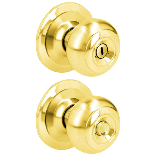 27POP Pomo cilíndrico ovalado para baño, latón brillante, Prolok