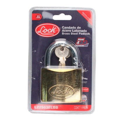 L22S63ELBB Candado de acero 63 mm anti-segueta y anti-impacto, Lock