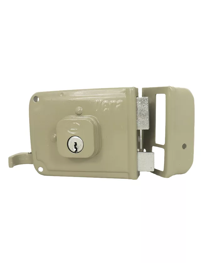 3630 Cerradura de sobreponer VF6 Plus lado derecho color beig Vera