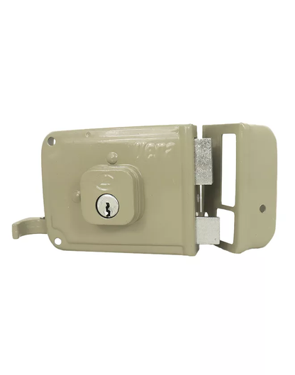 3630 Cerradura de sobreponer VF6 Plus lado derecho color beig Vera