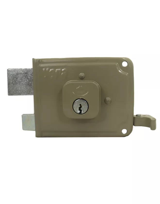 3746 Cerradura de sobreponer VF6 Plus lado izquierdo color beig Vera