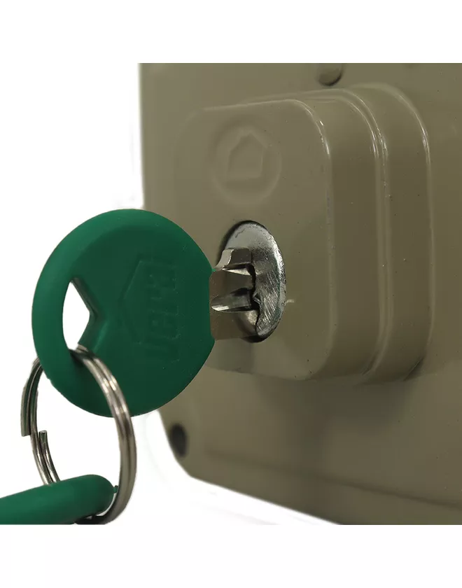 3746 Cerradura de sobreponer VF6 Plus lado izquierdo color beig Vera
