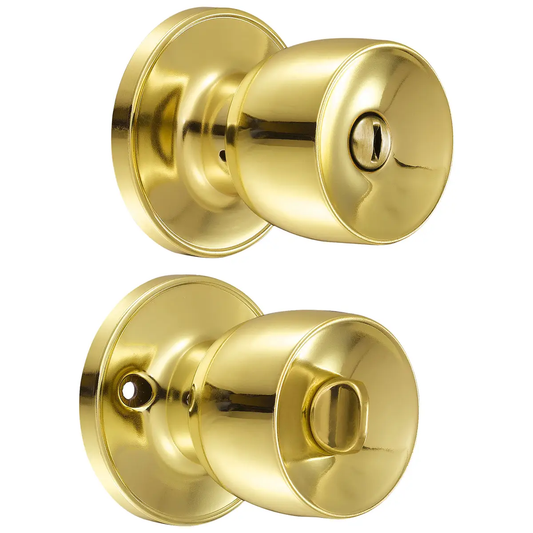 39POP Pomo cilíndrico media copa para baño, latón brillante, Prolok