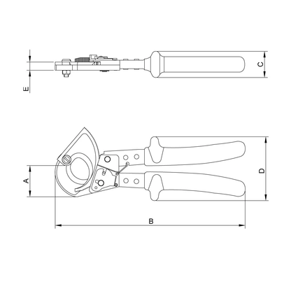 44306/026 Pinza aislada 1000V corta cable IEC 60900 260 mm