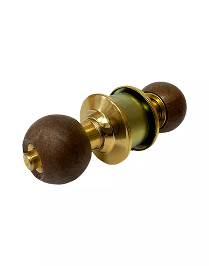 44902 Cerradura cilíndrica con pomo de madera ecológica para entrada principal Verona