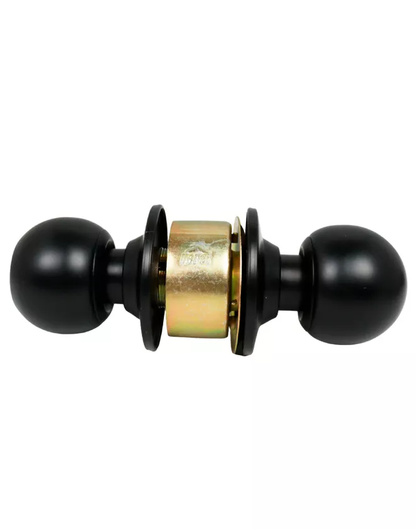 46404 Juego de cerrojo auxiliar y pomo acero inox color negro para entrada principal Onix Vera
