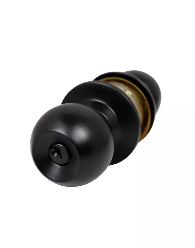 46404 Juego de cerrojo auxiliar y pomo acero inox color negro para entrada principal Onix Vera