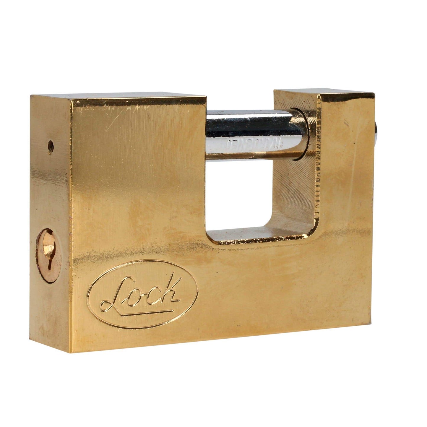 L22C80ELBB Candado de acero anti-cizalla 80 mm, latón brillante, Lock