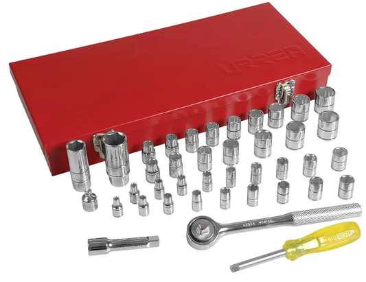 4700D Juego de copas y accesorios cuadrante 1/4" y 3/8" mixto 41 piezas