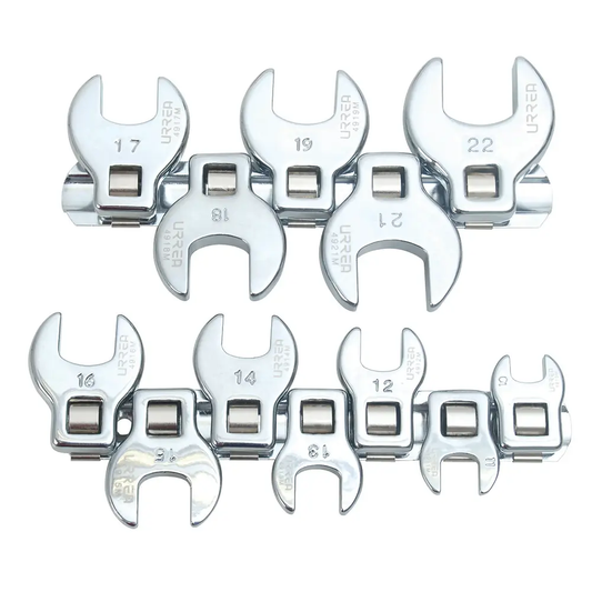 4900-12M Juego de llaves pata de cuervo, cuadrante 3/8" 12 piezas, uso industrial, Urrea