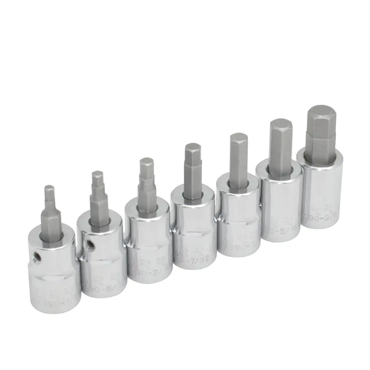 49907 Juego de copas punta hexagonal cuadrante 3/8" 7 piezas en pulgadas
