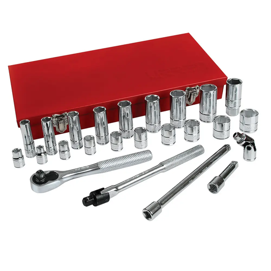5200CL Juego de copas y accesorios cuadrante 3/8" pulgadas 25 piezas