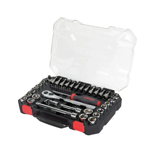 5201CD Juego de copas y accesorios cuadrante 3/8" mixto 47 piezas