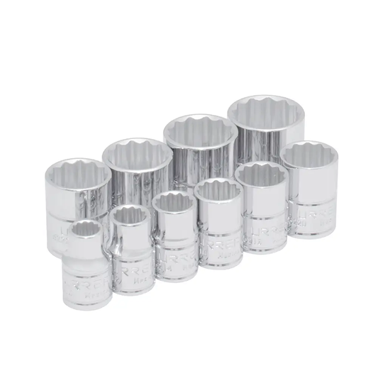 52118 Juego de copas 12 pt cuadrante 3/8" 10 piezas, uso pesado, Urrea
