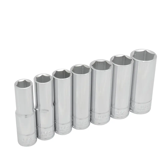 5300H Juego de copas largas 6 pt cuadrante 1/2" pulgadas 7 piezas