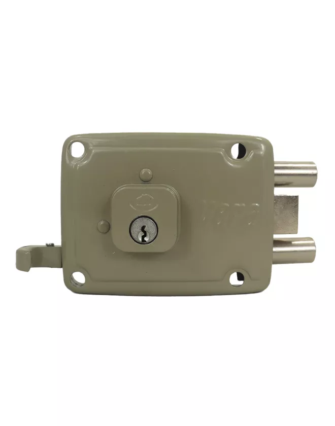 5363 Cerradura de sobreponer VF8 antipalanca derecha color beig con tornillos autoperforantes Vera