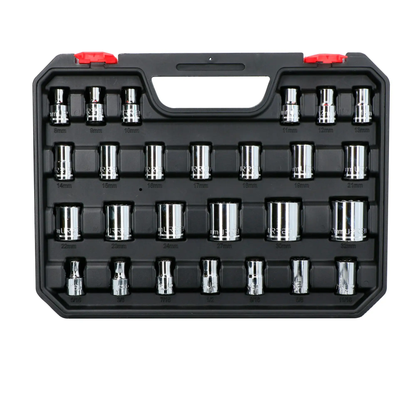 5400CB Juego de copas y accesorios 1/2" 42 piezas 8 a 32 mm - 5/16" a 1-1/4", uso pesado, Urrea