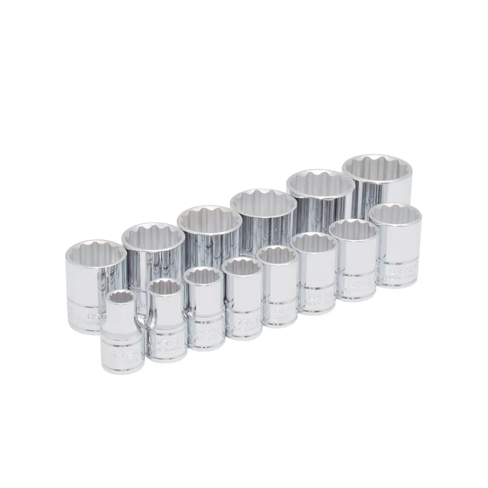 5400PAM Juego de copas 12 pt cuadrante 1/2" 14 piezas 10 a 32 mm, uso pesado, Urrea