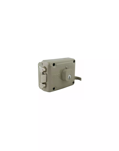 5405 Cerradura de sobreponer VF8 antipalanca izquierda color beig con tornillos autoperforantes Vera