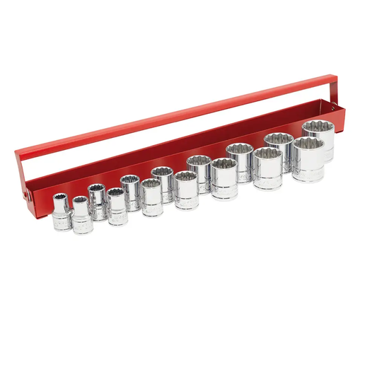 54112 Juego de dados 12 pt cuadrante 1/2" 15 piezas 3/8" a 1-1/4", uso pesado, Urrea