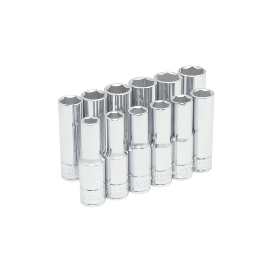 54204 Juego de copas 6 pt cuadrante 1/2" de mm 12 piezas 10 a 21 mm