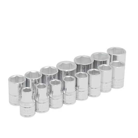 54205 Juego de dados 6 pt cuadrante 1/2" 15 piezas, uso pesado, Urrea