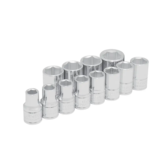 54213 Juego de copas 6 pt cuadrante 1/2" 12 piezas 8 a 19 mm, uso pesado, Urrea