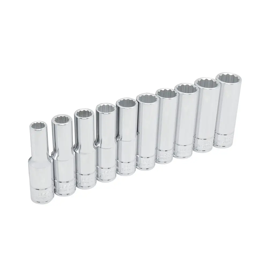 54215 Juego de copas largas 12 pt cuadrante 1/2" mm 10 piezas